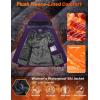 image:imageMAGCOMSEN Womens Winter Coat Ski Snow Jacket Fleece Lined Warm Waterproof Insulated Skiing Windbreaker Jacket with HoodDeeppurple