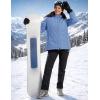 image:imageMAGCOMSEN Womens Winter Coat Ski Snow Jacket Fleece Lined Warm Waterproof Insulated Skiing Windbreaker Jacket with HoodLightblue