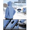 image:imageMAGCOMSEN Womens Winter Coat Ski Snow Jacket Fleece Lined Warm Waterproof Insulated Skiing Windbreaker Jacket with HoodLightblue