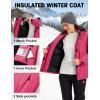 image:imageMAGCOMSEN Womens Winter Coat Ski Snow Jacket Fleece Lined Warm Waterproof Insulated Skiing Windbreaker Jacket with HoodRosered