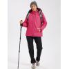 image:imageMAGCOMSEN Womens Winter Coat Ski Snow Jacket Fleece Lined Warm Waterproof Insulated Skiing Windbreaker Jacket with HoodRosered