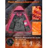 image:imageMAGCOMSEN Womens Winter Coat Ski Snow Jacket Fleece Lined Warm Waterproof Insulated Skiing Windbreaker Jacket with HoodRosered