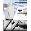 image:imageMAGCOMSEN Womens Winter Coat Ski Snow Jacket Fleece Lined Warm Waterproof Insulated Skiing Windbreaker Jacket with HoodWhite