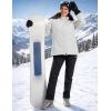 image:imageMAGCOMSEN Womens Winter Coat Ski Snow Jacket Fleece Lined Warm Waterproof Insulated Skiing Windbreaker Jacket with HoodWhite
