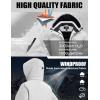 image:imageMAGCOMSEN Womens Winter Coat Ski Snow Jacket Fleece Lined Warm Waterproof Insulated Skiing Windbreaker Jacket with HoodWhite