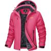 image:imageMAGCOMSEN Womens Ski Jacket Snow Winter Coat Waterproof Insulated Warm Fleece Thermal Skiing Jacket Windproof RaincoatRosered