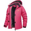 image:imageMAGCOMSEN Womens Winter Coat Ski Snow Jacket Fleece Lined Warm Waterproof Insulated Skiing Windbreaker Jacket with HoodRosered