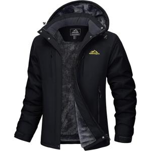 image:imageMAGCOMSEN Womens Ski Jacket Snow Winter Coat Waterproof Insulated Warm Fleece Thermal Skiing Jacket Windproof RaincoatBlack