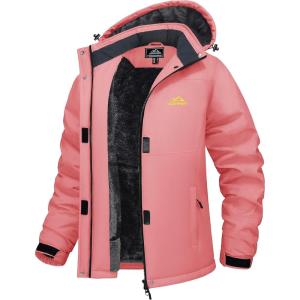 image:imageMAGCOMSEN Womens Winter Coat Ski Snow Jacket Fleece Lined Warm Waterproof Insulated Skiing Windbreaker Jacket with HoodAquared