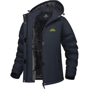 image:imageMAGCOMSEN Womens Winter Coat Ski Snow Jacket Fleece Lined Warm Waterproof Insulated Skiing Windbreaker Jacket with HoodCarbongrey