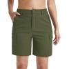 image:imageMAGCOMSEN Womens 7 Hiking Cargo Shorts Quick Dry Lightweight Golf Athlectic Casual Trendy Shorts with 5 PocketsArmy Green