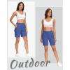 image:imageMAGCOMSEN Womens 7 Hiking Cargo Shorts Quick Dry Lightweight Golf Athlectic Casual Trendy Shorts with 5 PocketsBlue Grey