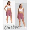image:imageMAGCOMSEN Womens 7 Hiking Cargo Shorts Quick Dry Lightweight Golf Athlectic Casual Trendy Shorts with 5 PocketsGrey Pink