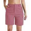 image:imageMAGCOMSEN Womens 7 Hiking Cargo Shorts Quick Dry Lightweight Golf Athlectic Casual Trendy Shorts with 5 PocketsGrey Pink