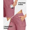 image:imageMAGCOMSEN Womens 7 Hiking Cargo Shorts Quick Dry Lightweight Golf Athlectic Casual Trendy Shorts with 5 PocketsGrey Pink