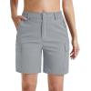 image:imageMAGCOMSEN Womens 7 Hiking Cargo Shorts Quick Dry Lightweight Golf Athlectic Casual Trendy Shorts with 5 PocketsLight Grey