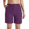 image:imageMAGCOMSEN Womens 7 Hiking Cargo Shorts Quick Dry Lightweight Golf Athlectic Casual Trendy Shorts with 5 PocketsPurple Red