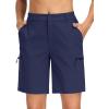 image:imageMAGCOMSEN Womens Hiking Shorts Quick Dry Lightweight Golf Shorts with 4 Pockets Summer Casual Athletic Running Shorts