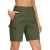 image:imageMAGCOMSEN Womens 7 Hiking Cargo Shorts Quick Dry Lightweight Golf Athlectic Casual Trendy Shorts with 5 PocketsArmy Green
