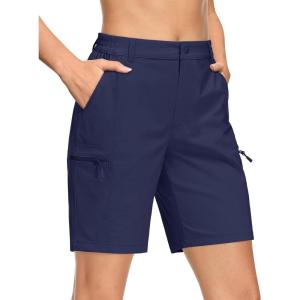 image:imageMAGCOMSEN Womens Hiking Shorts Quick Dry Lightweight Golf Shorts with 4 Pockets Summer Casual Athletic Running Shorts