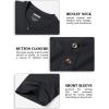 image:imageMAGCOMSEN Mens Henley Short Sleeve Shirt Moisture Wicking Lightweight Cotton TShirts Casual Summer Basic Tee Shirt02 Black