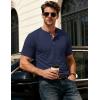 image:imageMAGCOMSEN Mens Henley Short Sleeve Shirt Moisture Wicking Lightweight Cotton TShirts Casual Summer Basic Tee Shirt04 Navy