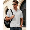 image:imageMAGCOMSEN Mens Henley Short Sleeve Shirt Moisture Wicking Lightweight Cotton TShirts Casual Summer Basic Tee Shirt06 Beige Heather