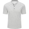 image:imageMAGCOMSEN Mens Henley Short Sleeve Shirt Moisture Wicking Lightweight Cotton TShirts Casual Summer Basic Tee Shirt06 Beige Heather