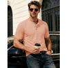 image:imageMAGCOMSEN Mens Henley Short Sleeve Shirt Moisture Wicking Lightweight Cotton TShirts Casual Summer Basic Tee Shirt09 Apricot