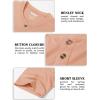 image:imageMAGCOMSEN Mens Henley Short Sleeve Shirt Moisture Wicking Lightweight Cotton TShirts Casual Summer Basic Tee Shirt09 Apricot
