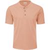 image:imageMAGCOMSEN Mens Henley Short Sleeve Shirt Moisture Wicking Lightweight Cotton TShirts Casual Summer Basic Tee Shirt09 Apricot