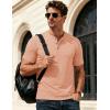 image:imageMAGCOMSEN Mens Henley Short Sleeve Shirt Moisture Wicking Lightweight Cotton TShirts Casual Summer Basic Tee Shirt09 Apricot