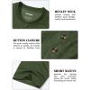 image:imageMAGCOMSEN Mens Henley Short Sleeve Shirt Moisture Wicking Lightweight Cotton TShirts Casual Summer Basic Tee Shirt11 Army Green Heather