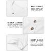 image:imageMAGCOMSEN Mens Henley Short Sleeve Shirt Moisture Wicking Lightweight Cotton TShirts Casual Summer Basic Tee Shirt13 White