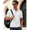 image:imageMAGCOMSEN Mens Henley Short Sleeve Shirt Moisture Wicking Lightweight Cotton TShirts Casual Summer Basic Tee Shirt13 White