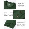 image:imageMAGCOMSEN Mens Henley Short Sleeve Shirt Moisture Wicking Lightweight Cotton TShirts Casual Summer Basic Tee Shirt14 Dark Green Heather