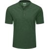 image:imageMAGCOMSEN Mens Henley Short Sleeve Shirt Moisture Wicking Lightweight Cotton TShirts Casual Summer Basic Tee Shirt14 Dark Green Heather