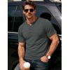 image:imageMAGCOMSEN Mens Henley Short Sleeve Shirt Moisture Wicking Lightweight Cotton TShirts Casual Summer Basic Tee Shirt15 Dark Grey
