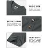 image:imageMAGCOMSEN Mens Henley Short Sleeve Shirt Moisture Wicking Lightweight Cotton TShirts Casual Summer Basic Tee Shirt15 Dark Grey