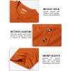 image:imageMAGCOMSEN Mens Henley Short Sleeve Shirt Moisture Wicking Lightweight Cotton TShirts Casual Summer Basic Tee Shirt17 Dark Orange