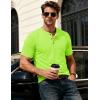 image:imageMAGCOMSEN Mens Henley Short Sleeve Shirt Moisture Wicking Lightweight Cotton TShirts Casual Summer Basic Tee Shirt19 Fluorescent Green