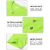 image:imageMAGCOMSEN Mens Henley Short Sleeve Shirt Moisture Wicking Lightweight Cotton TShirts Casual Summer Basic Tee Shirt19 Fluorescent Green