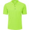 image:imageMAGCOMSEN Mens Henley Short Sleeve Shirt Moisture Wicking Lightweight Cotton TShirts Casual Summer Basic Tee Shirt19 Fluorescent Green