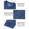 image:imageMAGCOMSEN Mens Henley Short Sleeve Shirt Moisture Wicking Lightweight Cotton TShirts Casual Summer Basic Tee Shirt20 Grey Blue Heather