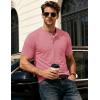 image:imageMAGCOMSEN Mens Henley Short Sleeve Shirt Moisture Wicking Lightweight Cotton TShirts Casual Summer Basic Tee Shirt22 Grey Pink