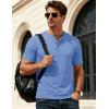 image:imageMAGCOMSEN Mens Henley Short Sleeve Shirt Moisture Wicking Lightweight Cotton TShirts Casual Summer Basic Tee Shirt25 Light Blue Heather
