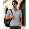 image:imageMAGCOMSEN Mens Henley Short Sleeve Shirt Moisture Wicking Lightweight Cotton TShirts Casual Summer Basic Tee Shirt28 Light Grey Heather