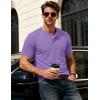 image:imageMAGCOMSEN Mens Henley Short Sleeve Shirt Moisture Wicking Lightweight Cotton TShirts Casual Summer Basic Tee Shirt29 Light Purple