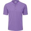 image:imageMAGCOMSEN Mens Henley Short Sleeve Shirt Moisture Wicking Lightweight Cotton TShirts Casual Summer Basic Tee Shirt29 Light Purple
