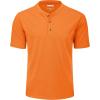image:imageMAGCOMSEN Mens Henley Short Sleeve Shirt Moisture Wicking Lightweight Cotton TShirts Casual Summer Basic Tee Shirt31 Orange